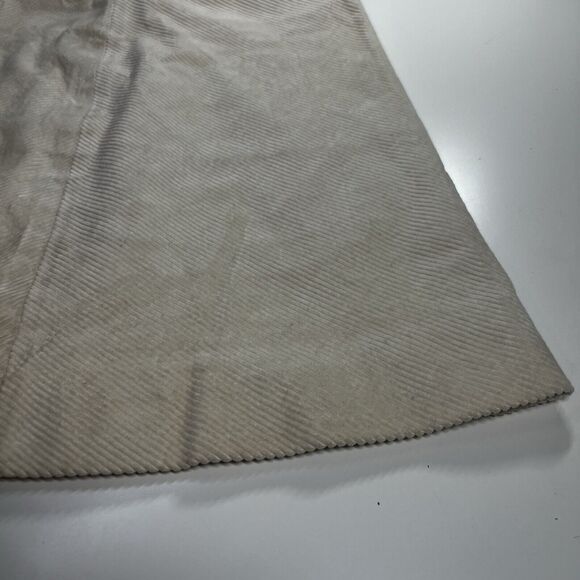J CREW Women 99% Cotton Corduroy A-Line Mini Skirt Striped Cream Color SZ 4 - Picture 6 of 8